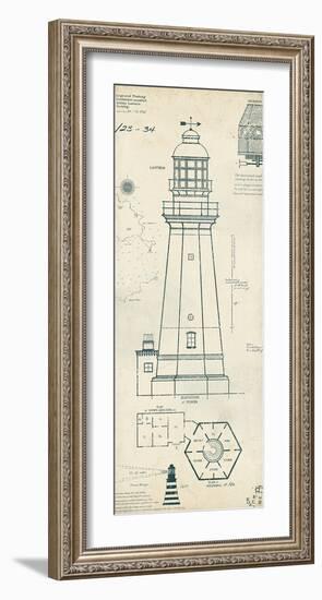 Lighthouse Plans IV-The Vintage Collection-Framed Art Print
