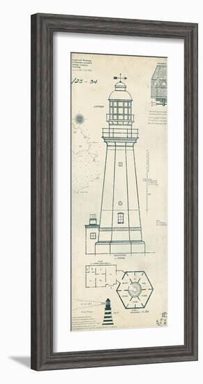 Lighthouse Plans IV-The Vintage Collection-Framed Art Print