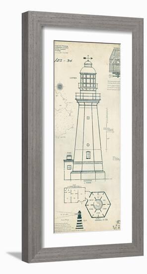 Lighthouse Plans IV-The Vintage Collection-Framed Art Print