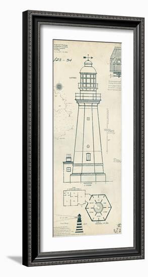 Lighthouse Plans IV-The Vintage Collection-Framed Art Print