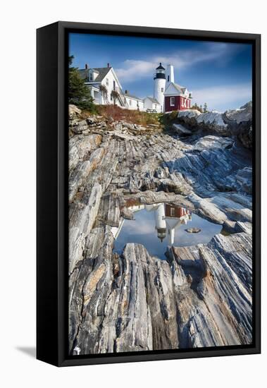 Lighthouse Reflection, Pemaquid Point, Maine-George Oze-Framed Premier Image Canvas