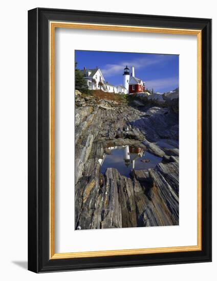 Lighthouse Reflection Pemaquid Point Maine-George Oze-Framed Photographic Print