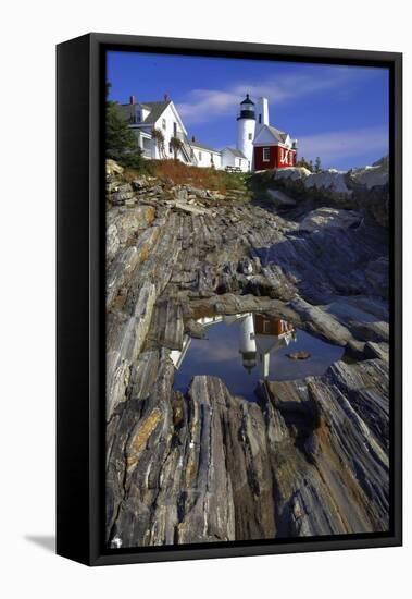Lighthouse Reflection Pemaquid Point Maine-George Oze-Framed Premier Image Canvas