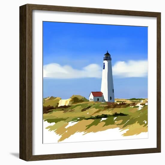 Lighthouse Scene IV-Emily Kalina-Framed Art Print