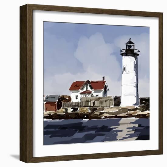 Lighthouse Scene VI-Emily Kalina-Framed Art Print