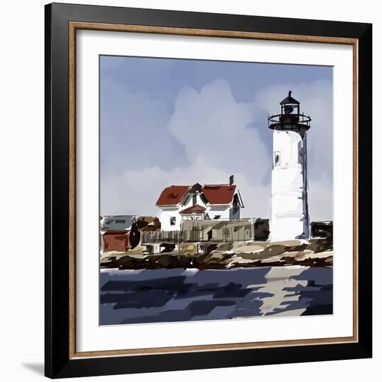 Lighthouse Scene VI-Emily Kalina-Framed Art Print