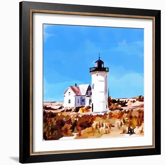 Lighthouse Scene VII-Emily Kalina-Framed Art Print