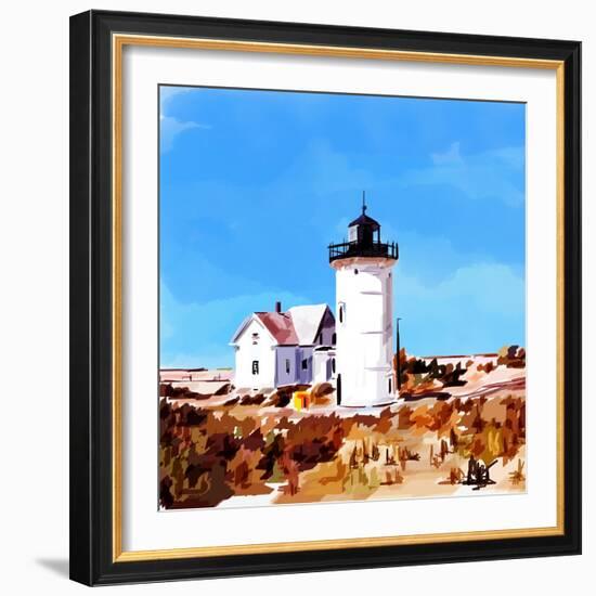 Lighthouse Scene VII-Emily Kalina-Framed Art Print