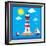 Lighthouse,Sea,Yacht,Landscape,Vector,Cartoon,Illustration-Svetlana Peskin-Framed Art Print