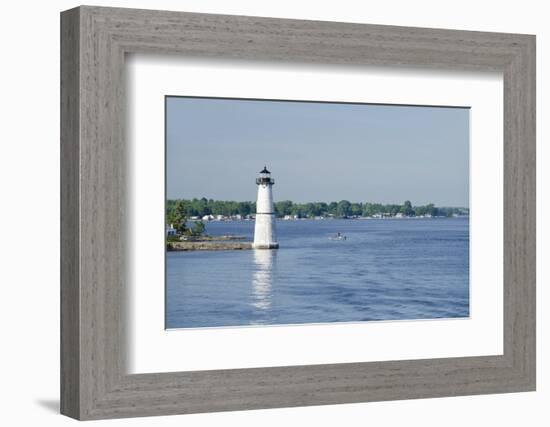 Lighthouse, St. Lawrence Seaway, Thousand Islands, New York, USA-Cindy Miller Hopkins-Framed Photographic Print