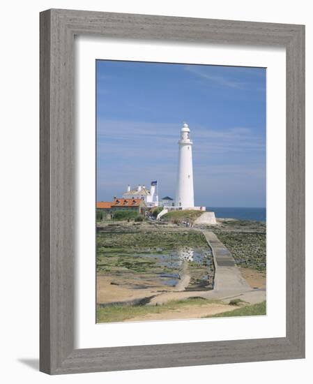 Lighthouse, St. Mary's Island, Whitley Bay, Northumbria (Northumberland), England-Michael Busselle-Framed Photographic Print