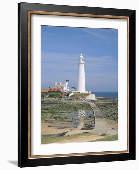 Lighthouse, St. Mary's Island, Whitley Bay, Northumbria (Northumberland), England-Michael Busselle-Framed Photographic Print