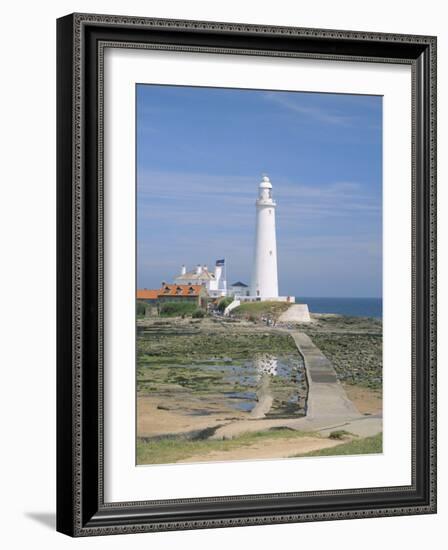 Lighthouse, St. Mary's Island, Whitley Bay, Northumbria (Northumberland), England-Michael Busselle-Framed Photographic Print