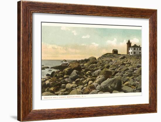 Lighthouse, Watch Hill, Rhode Island-null-Framed Art Print