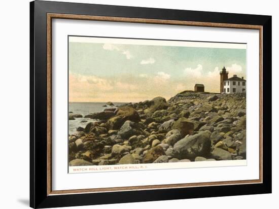 Lighthouse, Watch Hill, Rhode Island-null-Framed Art Print