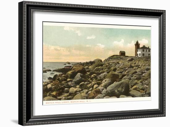 Lighthouse, Watch Hill, Rhode Island-null-Framed Art Print