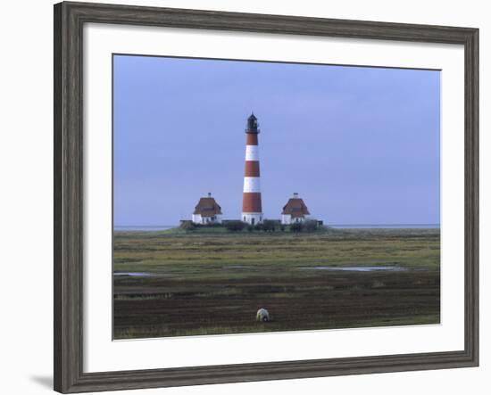 Lighthouse, Westerhever, Schleswig-Holstein, Germany-Thorsten Milse-Framed Photographic Print