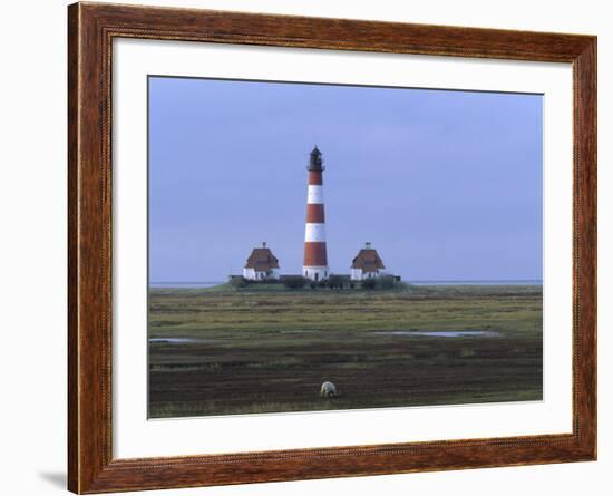Lighthouse, Westerhever, Schleswig-Holstein, Germany-Thorsten Milse-Framed Photographic Print