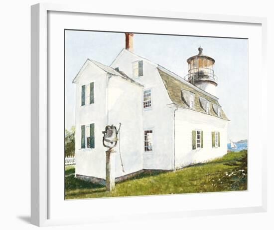 Lighthouse with Bell-Thomas LaDuke-Framed Art Print