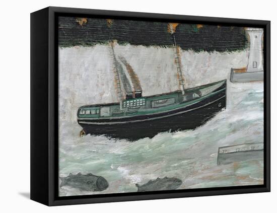 Lighthouse with Trawler and Fish-Alfred Wallis-Framed Premier Image Canvas