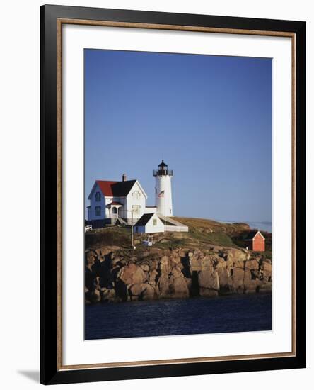 Lighthouse, York, Maine, USA-Walter Bibikow-Framed Photographic Print