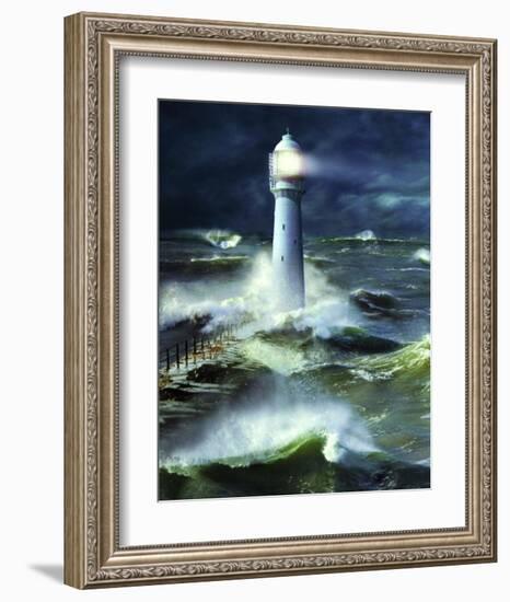 Lighthouse-Steve Bloom-Framed Art Print