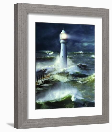 Lighthouse-Steve Bloom-Framed Art Print