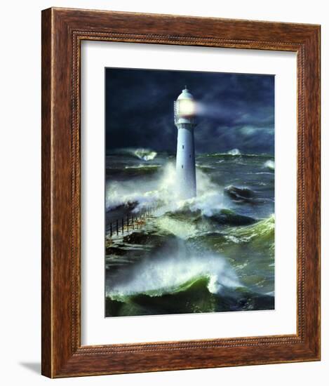 Lighthouse-Steve Bloom-Framed Art Print