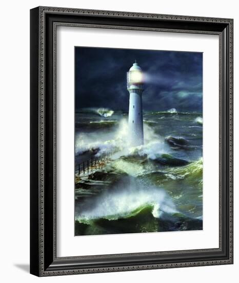 Lighthouse-Steve Bloom-Framed Art Print