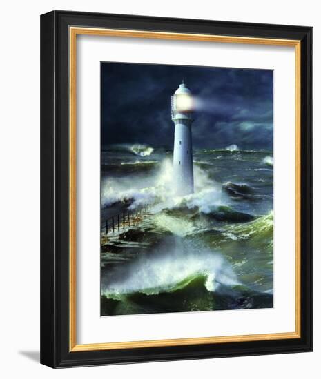 Lighthouse-Steve Bloom-Framed Art Print