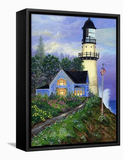 Lighthouse-Bonnie B. Cook-Framed Premier Image Canvas