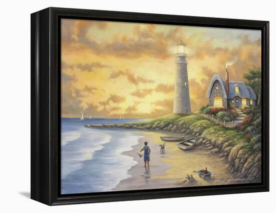 Lighthouse-John Zaccheo-Framed Premier Image Canvas