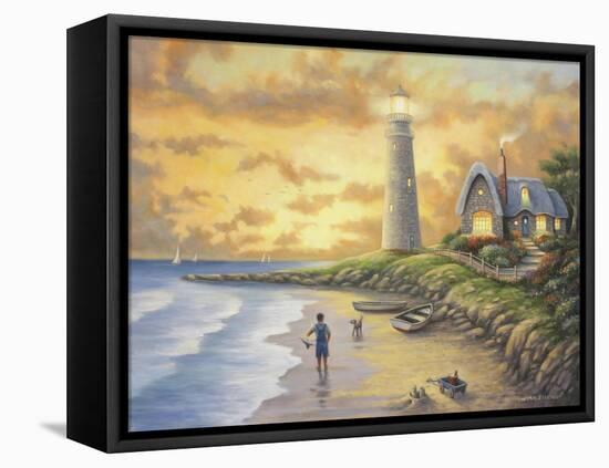 Lighthouse-John Zaccheo-Framed Premier Image Canvas