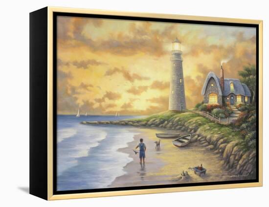 Lighthouse-John Zaccheo-Framed Premier Image Canvas