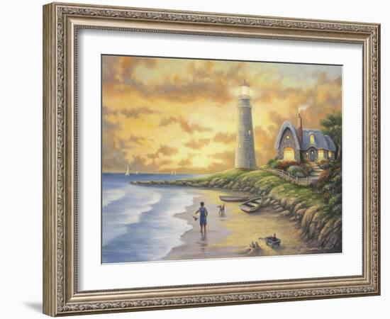 Lighthouse-John Zaccheo-Framed Giclee Print