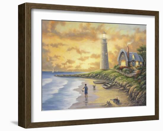 Lighthouse-John Zaccheo-Framed Giclee Print