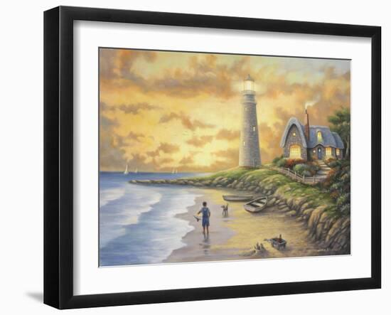 Lighthouse-John Zaccheo-Framed Giclee Print