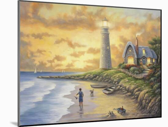 Lighthouse-John Zaccheo-Mounted Giclee Print