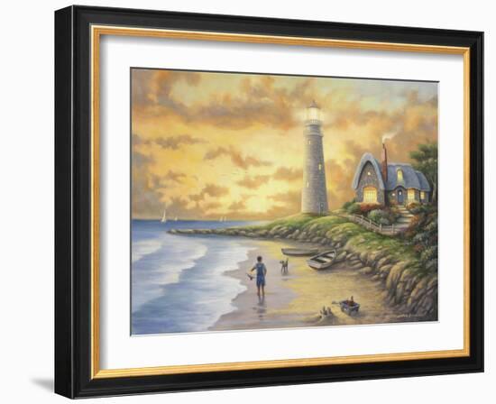 Lighthouse-John Zaccheo-Framed Giclee Print