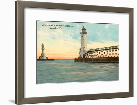 Lighthouses, Kenosha, Wisconsin-null-Framed Art Print