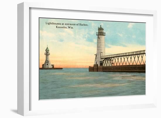 Lighthouses, Kenosha, Wisconsin-null-Framed Art Print
