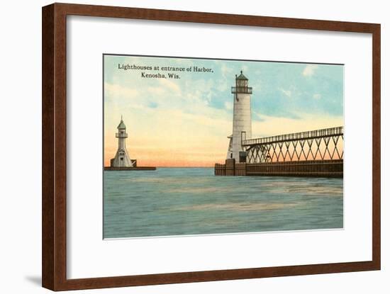 Lighthouses, Kenosha, Wisconsin-null-Framed Art Print