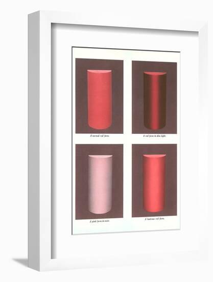 Lighting on Red Forms-null-Framed Photographic Print