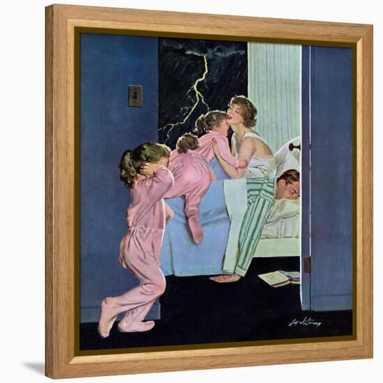 "Lighting Storm", March 22, 1958-M. Coburn Whitmore-Framed Premier Image Canvas