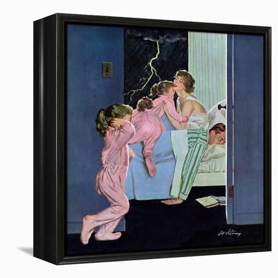 "Lighting Storm", March 22, 1958-M. Coburn Whitmore-Framed Premier Image Canvas