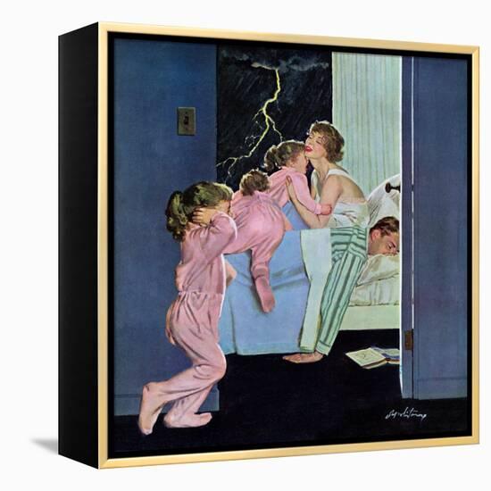 "Lighting Storm", March 22, 1958-M. Coburn Whitmore-Framed Premier Image Canvas