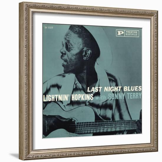 Lightnin' Hopkins - Last Night Blues-null-Framed Art Print