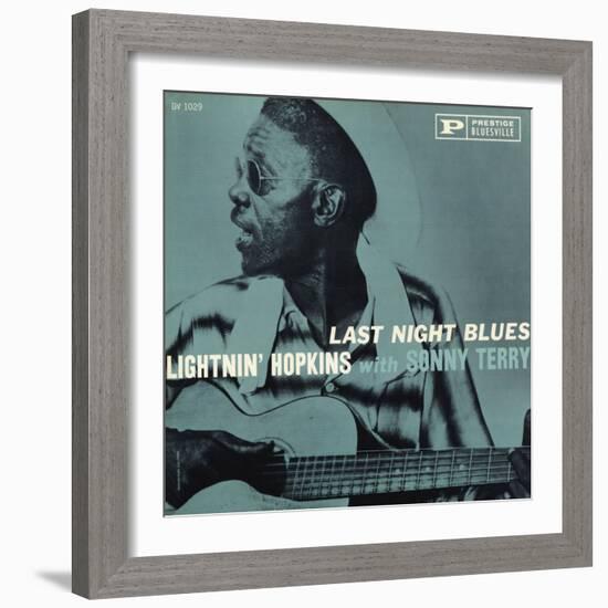 Lightnin' Hopkins - Last Night Blues-null-Framed Art Print