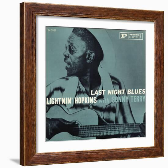 Lightnin' Hopkins - Last Night Blues-null-Framed Art Print