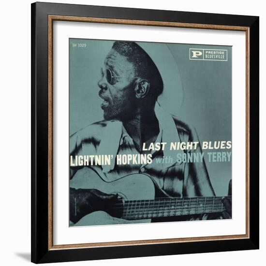 Lightnin' Hopkins - Last Night Blues-null-Framed Art Print